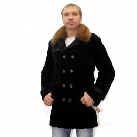 Пиджак из бобрика с английским воротником