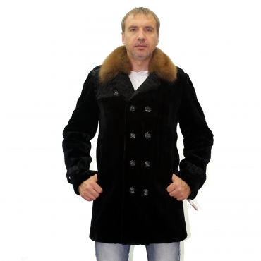 Пиджак из бобрика с английским воротником